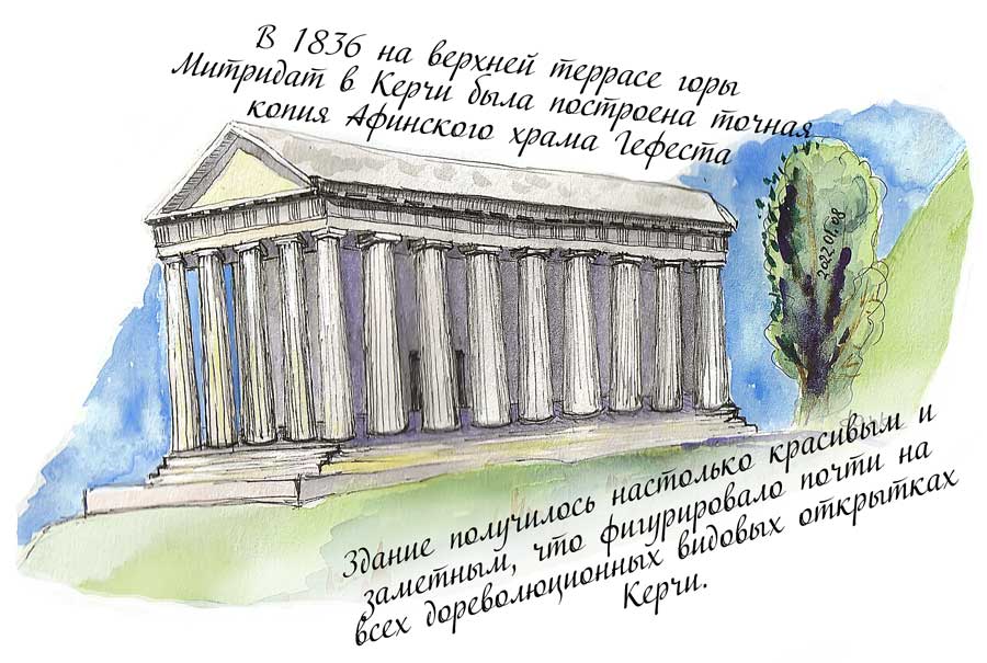 Рисунок здания Музея древностей Керчь