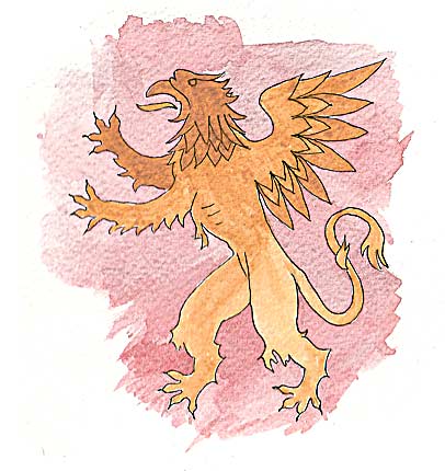 Рисунок грифона на гербе Керчи 1994
