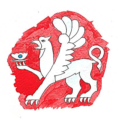 Рисунок грифона на гербе Крыма 1992